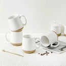 Hasense Coffee Mugs Set of 4, 15 oz Ceramic Coffee Cups with Comfortable Handle, Large Tea Cups for Coffee, Soup, Latte, Mug Set Gift for Wedding, Microwave and Dishwasher Safe, White by CozyNest Decor