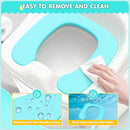 Gimars Upgrade Ultra-Stable 2 In 1 Multifunctional Toddler Potty Seat For Toilet with Setp Stool, Potty Traning Toilet For Boys Girls With Widened Ladder,Comfortable Safe Potty Seat With Handrail,Aqua by TinyTreasures Baby Boutique