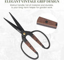 Garden Flower Bonsai Scissors,Walnut Wide Handles Pruning Gardening Scissors Floral Shears for Gardening,Succulent Harvest, and Precision Plant Trimming Care by GreenHaven Gardens