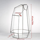 NCYP Large Geometric Terrarium - 16 Inches Tall Irregular Open Glass Terrarium Pot - Home Garden Tabletop Decoration Planter for Air Plants Succulents, Handmade (NO Plants, No Door) by CozyNest Decor
