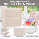Extra Large Toy Box 167L, Sturdy Toy Storage Chest Organizer Bin Baskets with 2 Removable Divider for Boys, Girls, Kids, Nursery, Bedroom, Playroom, 35.5"x17" x17" (Linen Beige) by TinyTreasures Baby Boutique