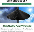 24-inch Large Outdoor Squirrel Baffles for Bird Feeders Pole, Baffle with Metal Frame, Squirrel Guard for Bird Houses, Two Way Use, Black Color by GreenHaven Gardens