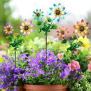 3 Pack Frog＆Flowers Garden Stakes Decor,Metal Yard Art Decorative Garden Stakes,Metal Flowers Spring Outdoor Decor for Mom,Women,Grandma by CozyNest Decor