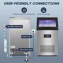 Commercial Ice Maker Machine 150LBS/24H with 50LBS Storage Bin, Stainless Steel Undercounter/Freestanding Ice Maker Machine for Home Bar Outdoor, 55PCS Ice Cubes Ice Machine, Self Cleaning by CozyNest Decor