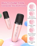 YLL Mini Karaoke Machine for Kids Adults: Portable Loud Speaker with 3 Wireless Microphones -Most Popular Birthday Party Gifts for Girls Boys 3, 4, 5, 6, 7, 8, 9, 10+ Year Old Toys Party (Pink-3 Mics) by TinyTreasures Baby Boutique