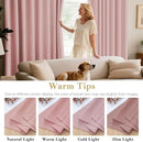 H.VERSAILTEX Blackout Curtains for Bedroom Thermal Insulated Room Darkening Living Room Curtains 63 Inch Long Grommet Privacy Protection Window Curtain Panels/Drapes for Nursery, 2 Panels, Baby Pink by CozyNest Decor