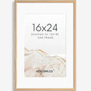16x24 Poster Frame Natural Solid Oak Photo Frames with 12x18 Removable Mat Wall Hanging Large Handcrafted Frame with HD Plexiglass Wall and Tabletop Display Large Picture Frame by CozyNest Decor