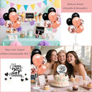 25th Birthday Decorations for Women - 56pcs Rose Gold Happy 25th Banner, Rhinestone Crown & Sash, Cake Topper, 40 Balloons, 3D Butterflies & 4 Balloon Stands (25) by TinyTreasures Baby Boutique