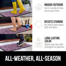 GORILLA GRIP 100% Waterproof All-Season WeatherMax Doormat, Durable Natural Rubber, Stain and Fade Resistant, Low Profile, Indoor Outdoor Door Mats, Easy Clean Entry Mat, 17x29, Purple Confetti Daisy by CozyNest Decor