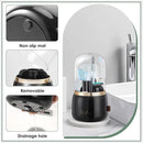 Toothbrush Holders for Bathrooms,Rotating 7-Slot with Cover and Draining Water,Kids Electric Toothbrush Holder and Toothpaste Stand Storage for Bathroom Accessories Counter Organizer Vanity by CozyNest Decor