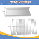 CGG-306 Heat Plates and Grill Grates Replacement for Home Depot Nexgrill 820-0033, Cuinart CGG-306, 820-0033M 820-0007B 820-0015 820-0007 820-0007G Stainless Steel Grill Flame Tamer by GreenHaven Gardens