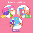 Skillmatics Scissor Skills Activity Book - Snip Snip, 25 Fun Cutting & Creative Activities for Preschoolers, 2 Child-Safe Scissors, Fine Motor Skills Craft Kit, Gifts for Kids Ages 3, 4, 5, 6, 7 by TinyTreasures Baby Boutique