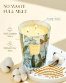 M&SENSE Jasmine Candles Highly Scented 3 Wick 35oz 150 Hours Burn Extra Large Jar Candles for Women, Natural Soy Wax Aromatherapy Candle for Stress Relief, Meditation, Yoga, Spa by CozyNest Decor