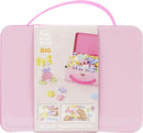 PLUS PLUS Building Set with Metal Suitcase, Open Ended Stem Toy for Toddlers and Preschool, 70 Big Pastel Interlocking Pieces by TinyTreasures Baby Boutique