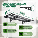 1 Pack Garage Wall Shelving, Heavy Duty 1.5' x 3.8' Wall Mount Storage Shelf with Hooks, Garage Storage Rack Floating Shelves, Holds 250 lbs Each by GreenHaven Gardens