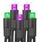 Brizled Purple & Green Halloween Lights, 33ft 100 LED Halloween String Lights 5mm Wide Angle String Lights, 120V UL Certified Connectable Halloween Lights Outdoor for Party Halloween Decor, Black Wire by TinyTreasures Baby Boutique