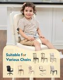 HOMEAL Toddler Booster Seat for Dining Table - Toddler Dining Cushion with Wipeable Surface -Booster Seat for Kitchen Chair with Easy-Install Straps - Breathable Fabric - Beige by TinyTreasures Baby Boutique