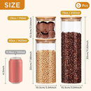 Glass Food Storage Jars with Lids[Set of 5], Perfect for Pasta, Cookies, Nuts, Coffee, Cereal, Flour, and More, Organize Your Kitchen and Pantry with these BPA-Free Glass Canisters by CozyNest Decor