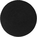 REDEARTH · Cylindrical Pouf Ottoman - Braided Pouffe Accent Sitting Round Footrest for Living Room, Bedroom, Nursery, kidsroom, Patio, Gym; 70% Cotton 30% Jute, (14.5x14.5x16; Black Natural) by CozyNest Decor
