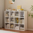 12-Cube Storage Shelf Bookcase - Wooden 3-Tier Floor Standing Open Bookshelf for Home and Office, Display Cabinet, Warm White by CozyNest Decor