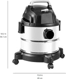 Amazon Basics Wet Dry Vacuum Cleaner, 4 gallon Shop, 3 HP Stainless Steel, Grey/Black by CozyNest Decor