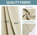 ChrisDowa Small Window Curtains 40 inches Long for Bedroom - Grommet Short Thermal Insulated Room Darkening Curtains for Kitchen (2 Panels, Beige, 29 x 40 Inch) by CozyNest Decor