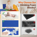 6-Piece Soft PU Leather Toddlers Climbing Toys, Baby Foam Climbing Blocks for Toddlers, Foam Play Gym Climber Structures for Toddler 3, Indoor Climb and Crawl Activity Play Set by TinyTreasures Baby Boutique