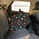 Carseat Covers Unisex - Black Creative Spacecraft Pattern Car Seat Canopy Cover for Babies, Multi-use Breastfeeding Cover, Baby Shower Gifts for Boy and Girls by TinyTreasures Baby Boutique