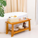 NNN 36" Commercial Teak Shower Bench - 8 Non-Slip Leveling Feet & 350 lbs Capacity | Rock-Solid Stability for Seniors & Spa Safety | Waterproof Design for Saunas/Outdoor Pools (Patented) by TinyTreasures Baby Boutique