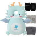 Feidoog Baby Head Protector Cushion Backpack with 3 Knee Pads for Walking & Crawling,Blue Dragon by TinyTreasures Baby Boutique