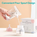 NCVI 4+7 oz Breastmilk Storage Bag Freezer for 0-3 Months, Breast Milk Feeding Bag with Temp-Sensing, Doubled-Sealed, Self Standing, Easy Pour Spout, BPA-Free, 4oz(70count)+7oz(30count) by TinyTreasures Baby Boutique