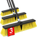18 Inches Push Broom Outdoor- Heavy Duty Broom with 63" Long Handle for Deck Driveway Garage Yard Patio Concrete Floor Cleaning by GreenHaven Gardens