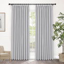 Macochico Pinch Pleated Full Blackout Curtains for Bedroom Living Room Silver Grey Linen Curtains Thermal Insulated and Noise Reducing Window Panels with Tieback Shabby Chic Decor 84”Wx84”L 1 Panel by CozyNest Decor