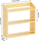 Spice Rack Wall Mounted, Spice Organizer for Counter, Bamboo Spice Storage Holder for Kitchen Cabinet, Pantry (Spice Jars Not Included, Natural) by CozyNest Decor