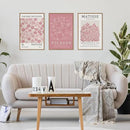 HLNIUC Matisse Pink Wall Art,Neutral Pink Flower Framed Canvas Wall Decor Set of 3(16”x24’) Modern Aesthetic Pictures Wall Painting,Abstract Flower Market Art Print for Living Room,Bedroom by CozyNest Decor