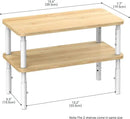 Cabinet Organizer Shelf, Spice Rack Set of 2 Kitchen Pantry Cupboard Shelves, Stackable, Height Adjustable, Natural Bamboo (15.6" W) by CozyNest Decor
