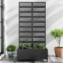 Casaphoria Metal Raised Garden Bed with Trellis and Wheels, 72"x35"x16" Planter Box for Climbing Plants, Vegetables & Vines, Features Drainage Holes and Privacy Screen (Black-Harold) by GreenHaven Gardens