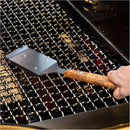 Barbecue Grill Brush and Stainless Steel Scraper Scraper Extended Large,Large Wooden Handle, Wire BBQ Grill Brush for Outdoor Grill - No Scratch- BBQ Grill Brush for Any Grill