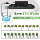 IPOW Upgrade 12 Timer Modes Supports 30 Pots 100% Anti-Siphoning Solar Irrigation System Automatic Watering System for Balcony, Indoor & Outdoor Plants, Garden, and Potted Plants by GreenHaven Gardens