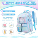 Kids Backpack for Girls - School Bags for Middle School Students - Book Bag for Elementary Primary - Blue by TinyTreasures Baby Boutique