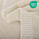 NEXHOME PRO Super Soft Blanket for Women, Cozy Blanket Warm Reversible Knit Lightweight Throws for Couch, Sofa Bed, Picnic, Heather Ivory, 50 x 60 inches by TinyTreasures Baby Boutique