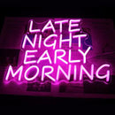 Bar Neon Sign Late Night Early Morning Neon Signs for Wall Decor Beer LED Neon Sign Pink Letter Neon Light Sign Dimmable Neon Lights for Bedroom Bar Party Hotel Club Party Man Cave Decor by CozyNest Decor