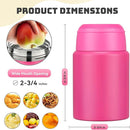 Soup Thermo for Hot Food Kids 16oz Insulated Food Jar Leakproof Thermo Lunch Container for Kids Wide-Mouth Stainless Steel Lunch Box for School with Handle Folding Spoon(3+) by TinyTreasures Baby Boutique