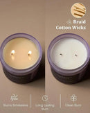 M&SENSE Soy Candles for Home Scented, 11.6oz Lavender Citrus Scent Aromatherapy 70H Burn Time, Stress Relief Gifts for Mom Girlfriend Teacher, Medium Jar Candle for Spa, Bath, Yoga by CozyNest Decor