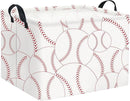 HIYAGON Rectangular Baseball Basket Kids Baby Nursery Storage Basket for Boys Baseball Room Decor Cute Toy Storage Organizer Bins Bedroom(Baseballs) by TinyTreasures Baby Boutique
