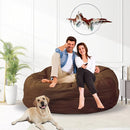 Bean Bag Chair for Adults 4FT,Soft Removable Cover for Teens/Girls Bedroom,Fluffy Giant Round Floor Beanbag Lounger Chairs (No Filler,Deep Coffee) by CozyNest Decor