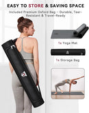 HAPBEAR Large Yoga Mat 72"x30" - 5mm Thick PU Top & Rubber Bottom - Non-Slip Wide Exercise Mat with Dual Layers - High Shock Absorption for Professional Yogis & Home Workouts - Bonus Oxford Bag Included by TinyTreasures Baby Boutique