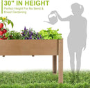 Outdoor Wood Raised Garden Bed- Elevated Planter Box with Legs, Durable Fir Wood, Reinforced Frame with Drainage Holes, Liner for Vegetables, Herbs, Flowers, 47" x 23"x 30" by CozyNest Decor