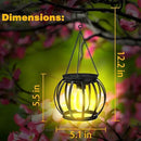 2 Pack Solar Lanterns Outdoor Lights, Upgraded Metal Solar Lantern Lights, Brighter Hanging Solar Lights Outdoor Waterproof, Auto On/Off Outdoor Solar Lights for Yard Garden Patio Pathway Decor by GreenHaven Gardens