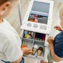 Melissa & Doug Wooden Snacks and Sweets Food Cart - 40+ Play Food pcs, Reversible Awning by TinyTreasures Baby Boutique